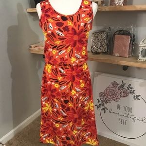 Floral Tank Dress with scoop neck